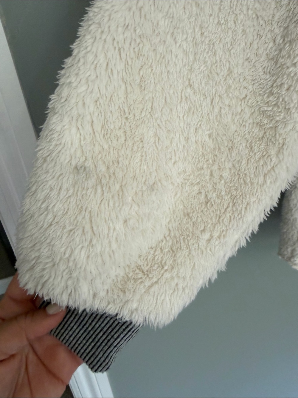 Spirit Jersey Killington Vermont Cozy Sherpa Gray White Sweatshirt Apres Ski - Picture 7 of 13